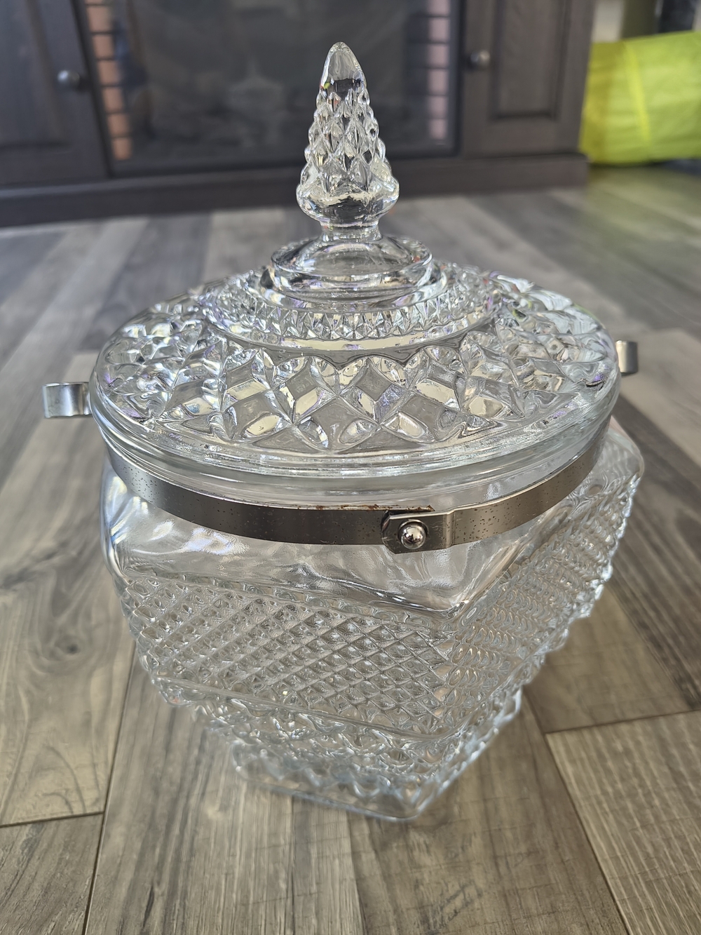 Glass Ice Bucket with Tongs